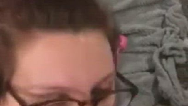 Nerdy girl gets covered in it!