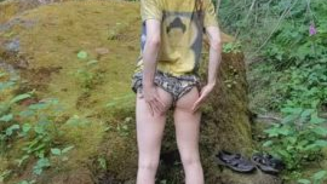 Shy Nymph Getting Naked with People Watching