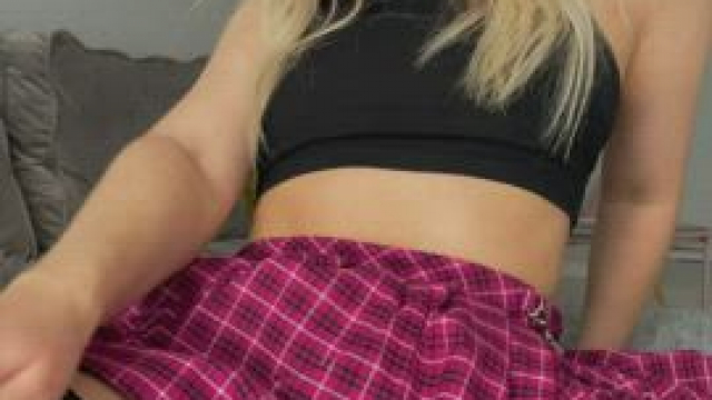 There's something very tasty under my skirt