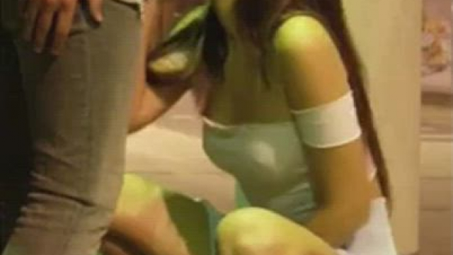 Shaiden with a hot public doggy and cumshot swallowing scene