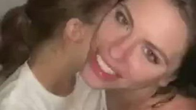 Two girls cumkiss. So hot!