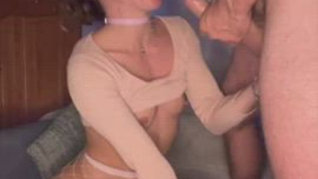 messy little woman in her beautiful pink outfit