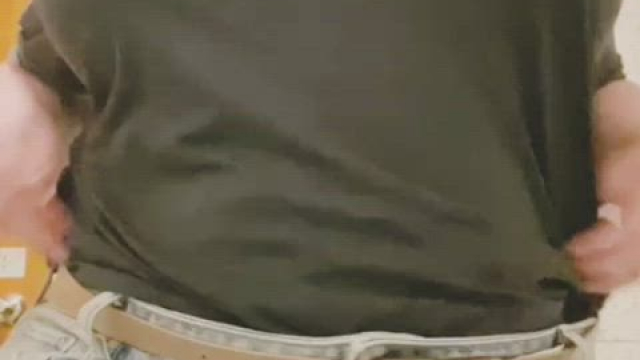 Letting my breasts breathe on my lunch break