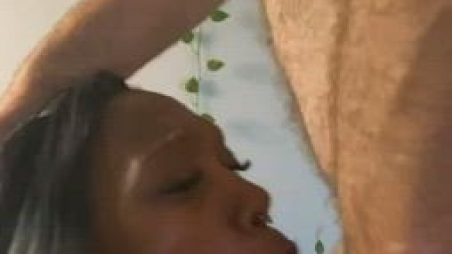 sucking white dick deep