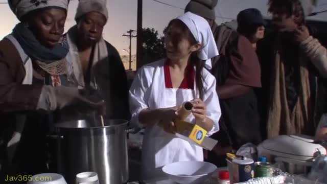 Ayumi Shinoda screws homeless guy Bbc &amp;amp; creampie