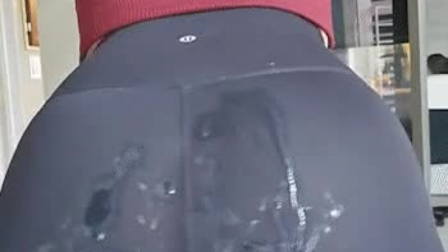 When he comes on your yoga pants and you like to show off