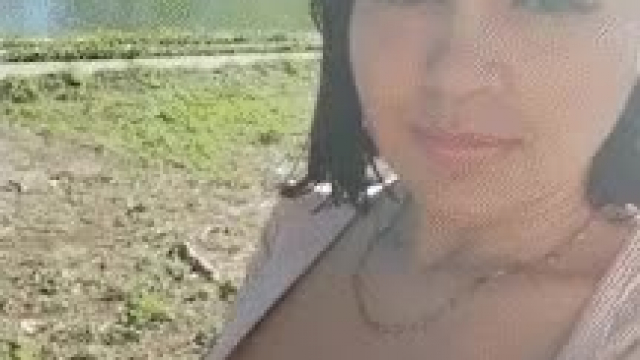 milf loves flashing in public