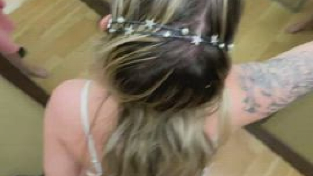 Trying to be sneaky in the dressing room [GIF]