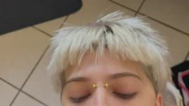 Daddy says I never look better than when I’m drinking his sticky load