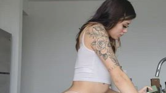 Right here? Right in front of my salad?