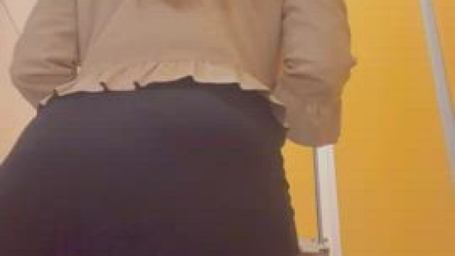 Very professional at my desk, but super naughty at the restroom