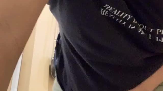 this time I left the restroom door open hoping someone caught me.. gimme some lo