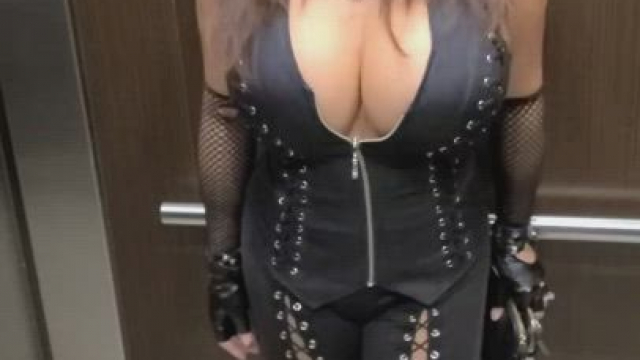 Asian Wife Heading to an 80s Costume Party...