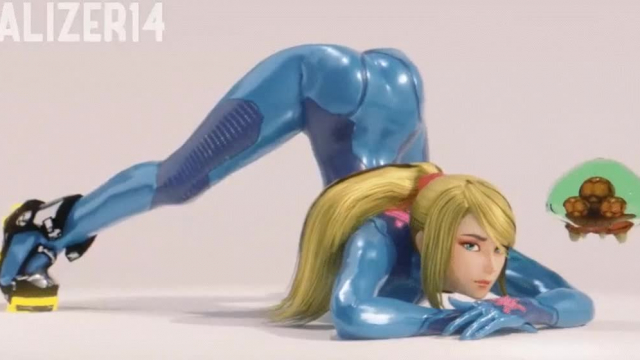 Samus doing the jacko pose.