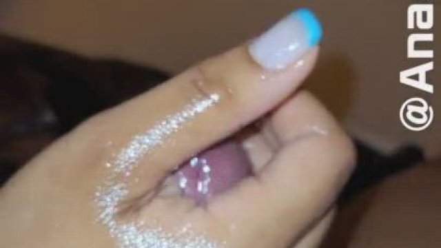 He loves it when I drain his balls for all they've got!