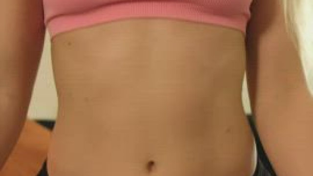 Cute pink crop top plus a handy...what else do you need :)