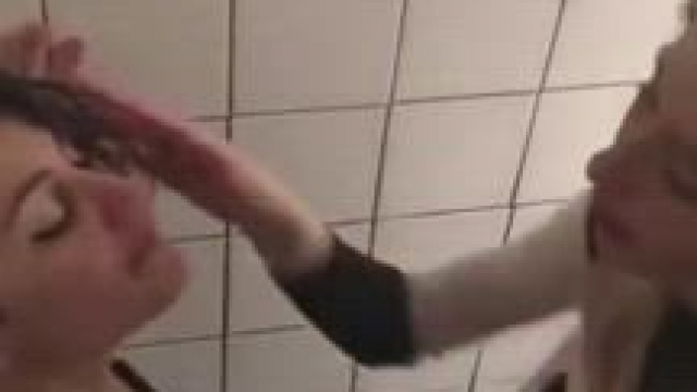 Lesbians being caught in the club