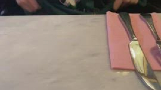 Restaurants are more fun with my tits out [gif]