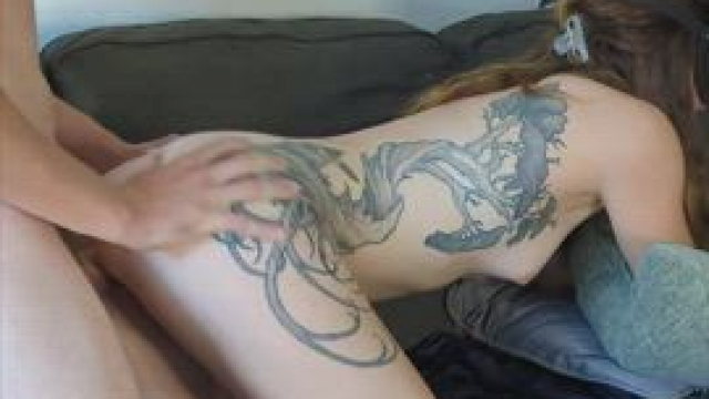 It drives me crazy when he jiggles my fat ass while his cock's inside me