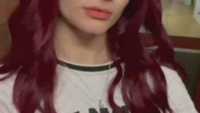 Got very wet in class... then went into the hallway to show you my swollen tits.