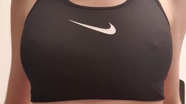 My sports bra hides them cutie well
