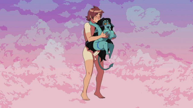 Little demon loves getting drilled in air