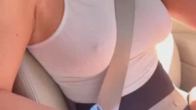 Safety first on road-trips, always check seatbelts and airbags. [gif]