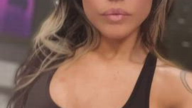 Always flashing my tits somewhere hehe - would you follow me to the locker room?