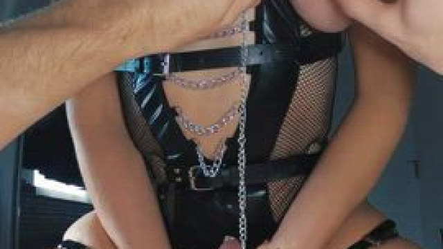 Love the feeling of the clamps pinching behind my piercings...