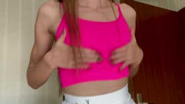 Want to start this hot Monday with a topless petite? [reveal]