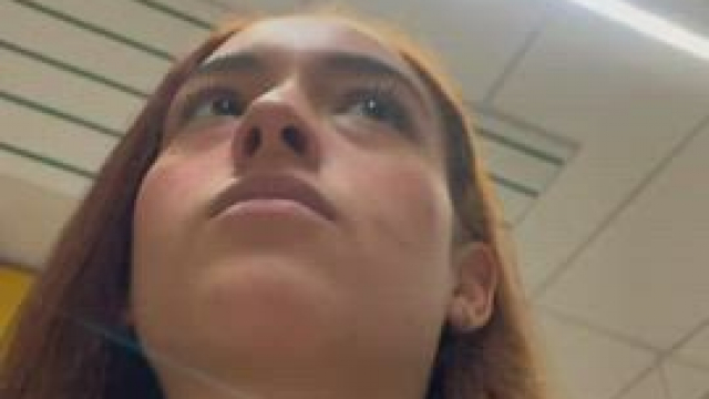 Flashing my boobs for the first time at the supermarket (F)