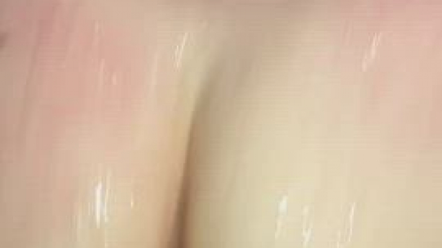 Oiled PAWG riding reverse cowgirl