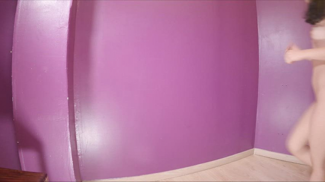 Petite Asian nailed against the wall