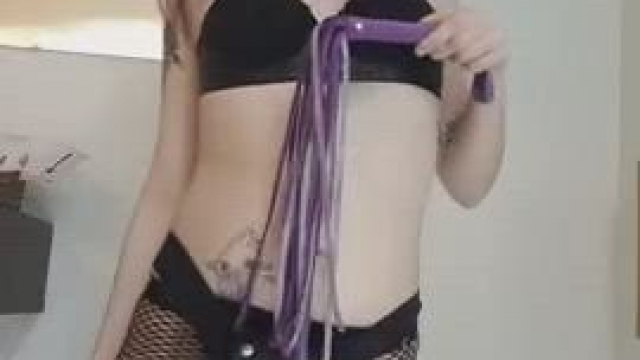 Now I have a better whip than the one in this video to spank your ass