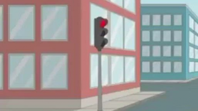 Helping a blind man cross the street