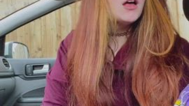 Handjob in the car after work