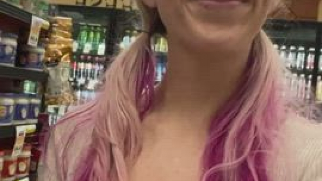 Doing some last minute Thanksgiving shopping without panties on