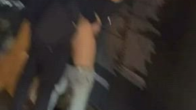 Absolutely shameless women gets fucked in public