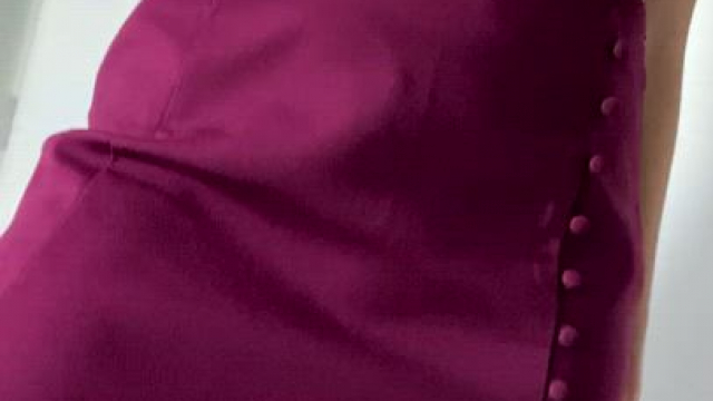 This is how wet I get not wearing panties under my skirt