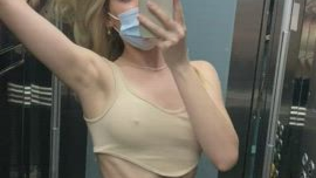 okay the man who was going up the elevator and saw me like that just pretended n