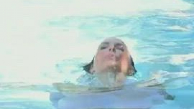 Holly Halston in the pool