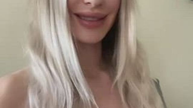 Naughty Blonde with Natural Forms