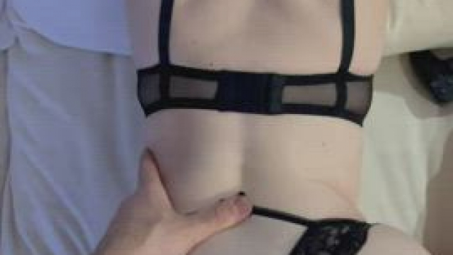 Pushing myself back onto his raw cock desperate for more of him while my hubby w