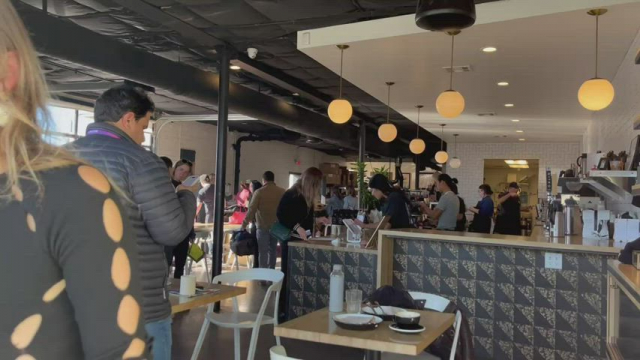 At the coffee shop with my mate