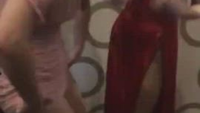 Giving Bestfriend My Panty In Public To Wear Under Shot Dress