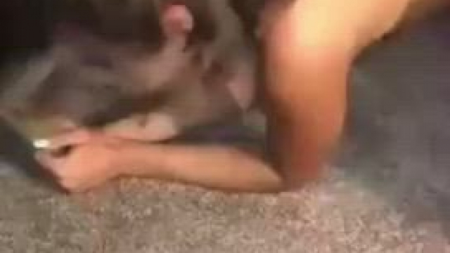 Acrobatic sex leads to shaking orgasm