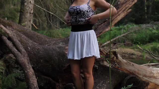 Undressing In The Forest