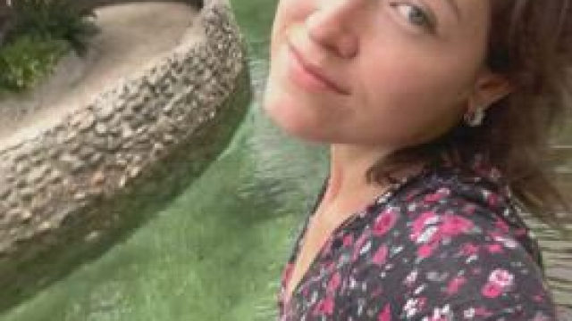 Being Playful at this Pool's Waterfalls