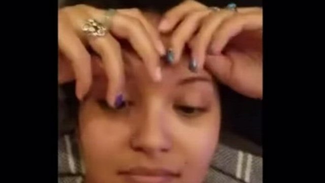 She patiently waited for him to erupt