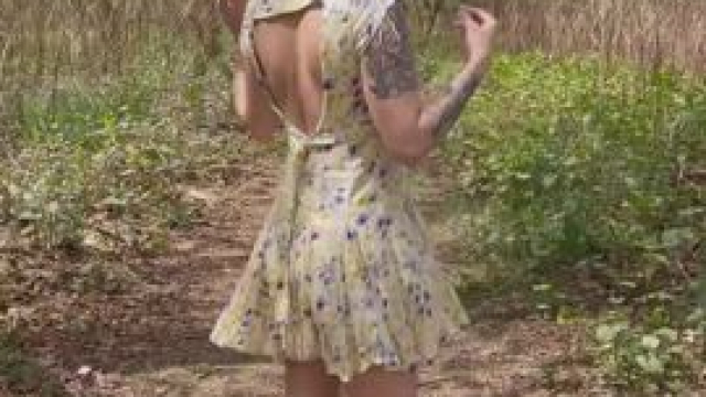 Spreading it on my hike [GIF]